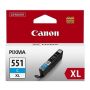 Μελάνι CANON CLI-551CXL Cyan - 267 σελ. (6444B001)