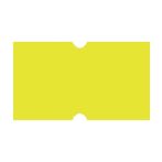 Κιβώτιο 50 ρολών ετικετών 21x12 κίτρινη φωσφοριζέ - 1000 ετικέτες ανά ρολό